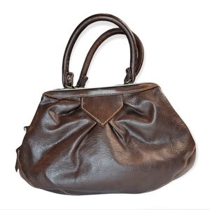 Pacific Express Brown Hobo Style Clutch Purse, EUC, Unique and Stylish, zipper